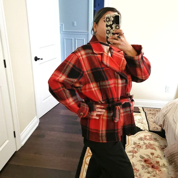 Vintage Ralph Lauren Country Check Plaid Chore Wool Jacket - Picture 6 of 12